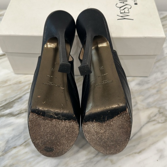 YVES SAINT LAURENT TRIBUTE SANDAL BLACK 36 6 - Picture 6 of 7